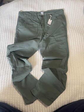 NSF Olive Green Cotton Utility Chinos